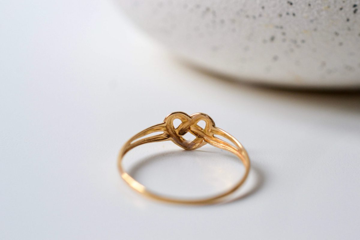 Bague cœur croisée Or jaune