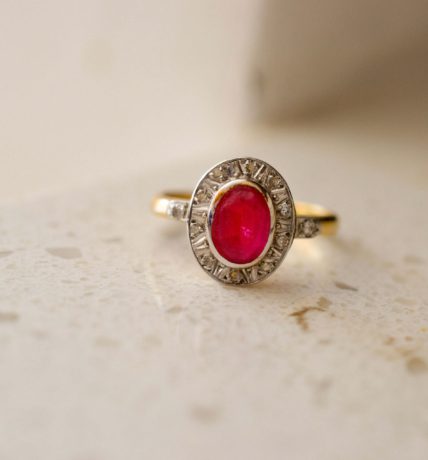 Bague Ovale Doublet-Grenat