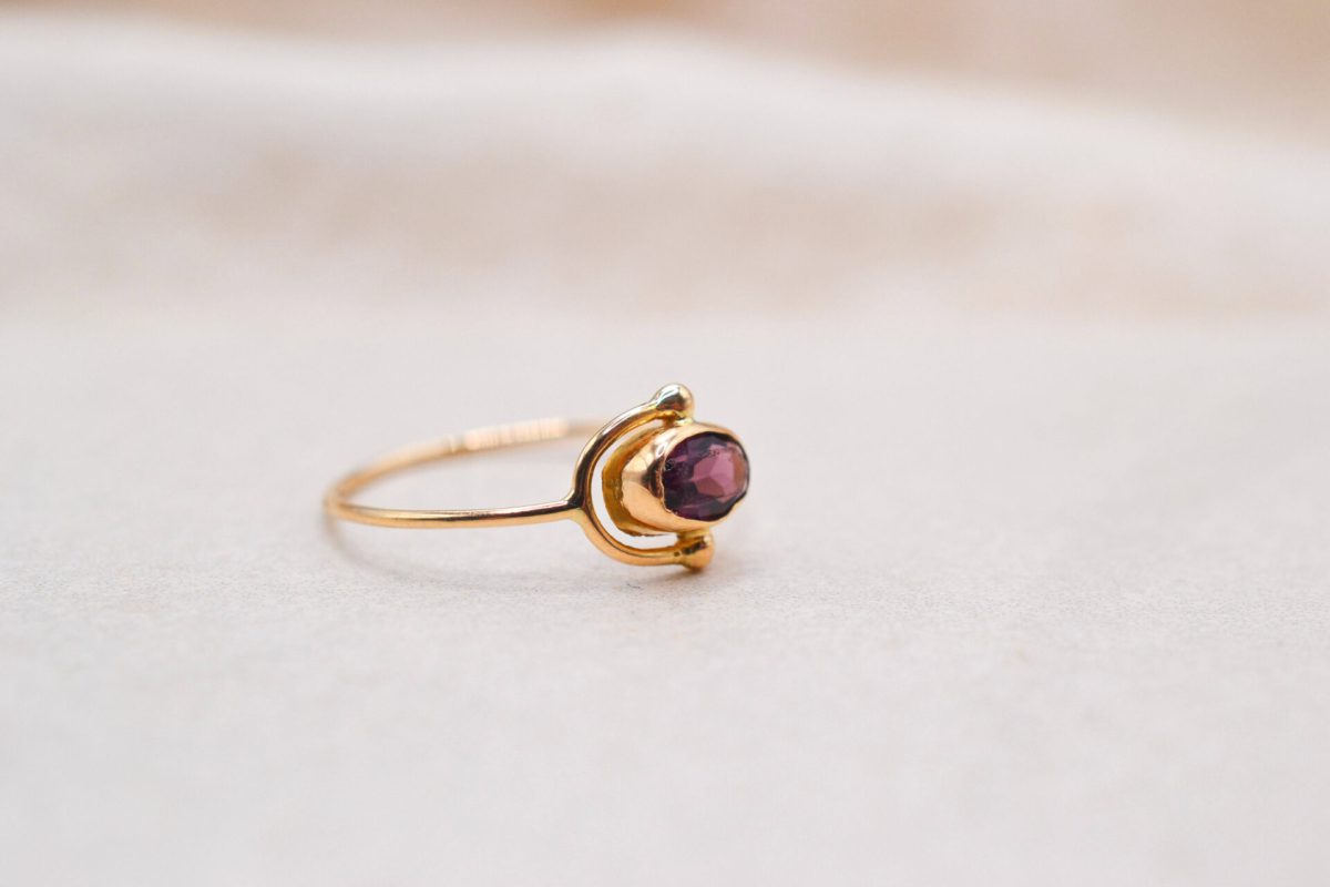 Bague étrier Améthyste