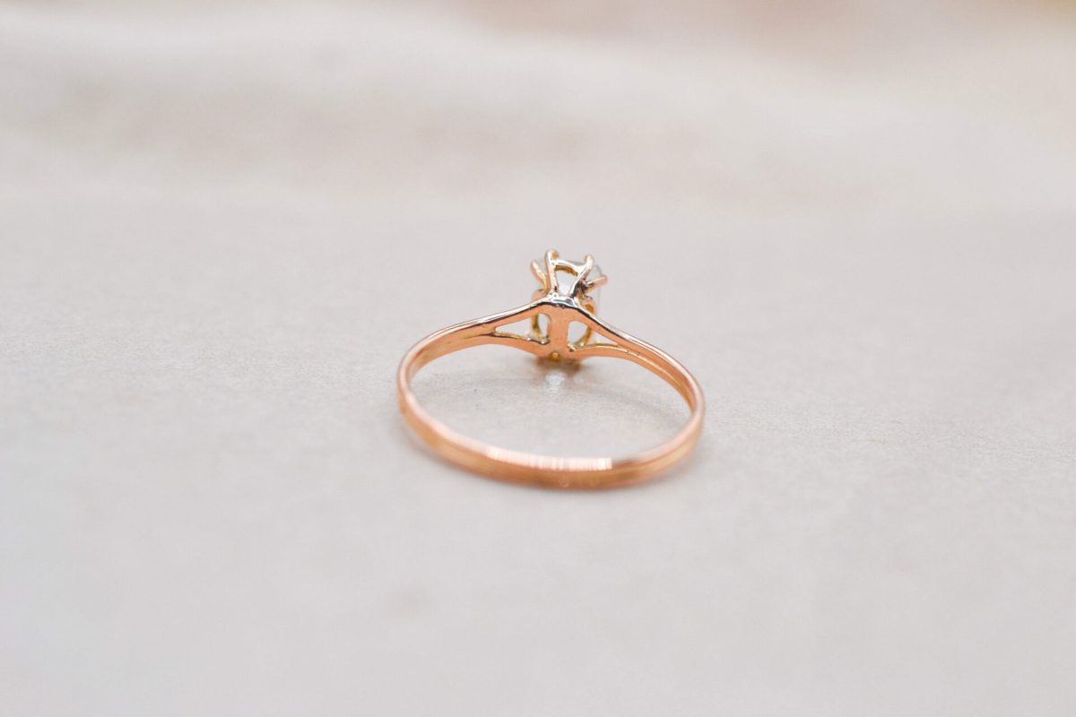 Bague solitaire Aigue-Marine