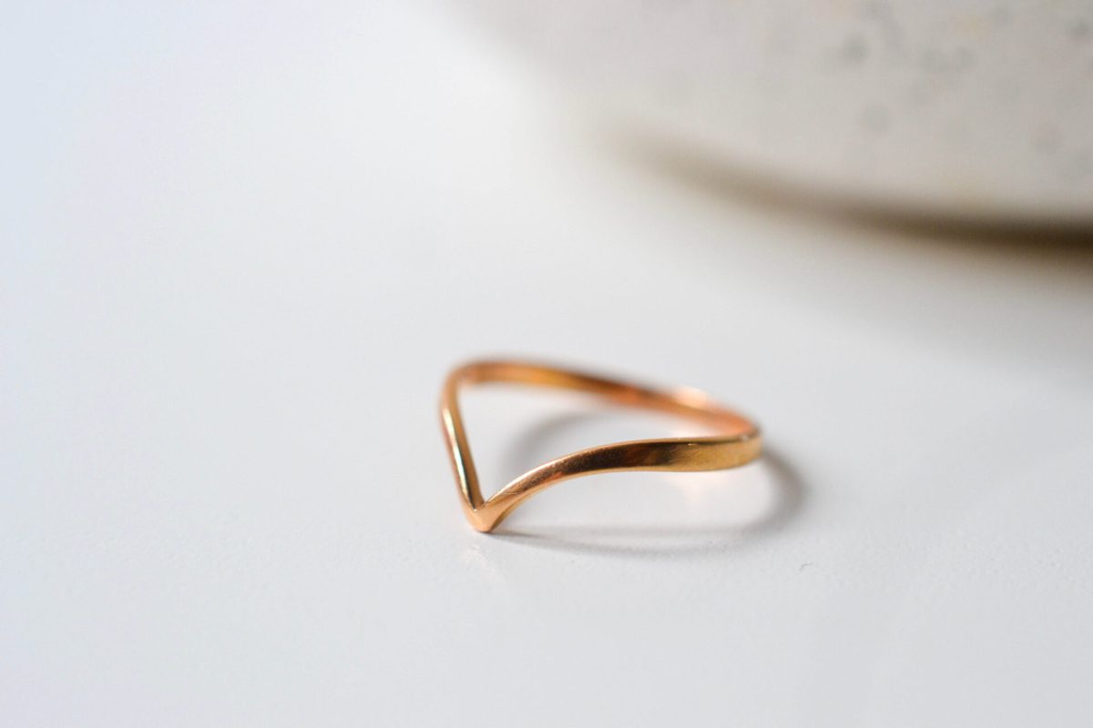 Bague pinky ring chevron