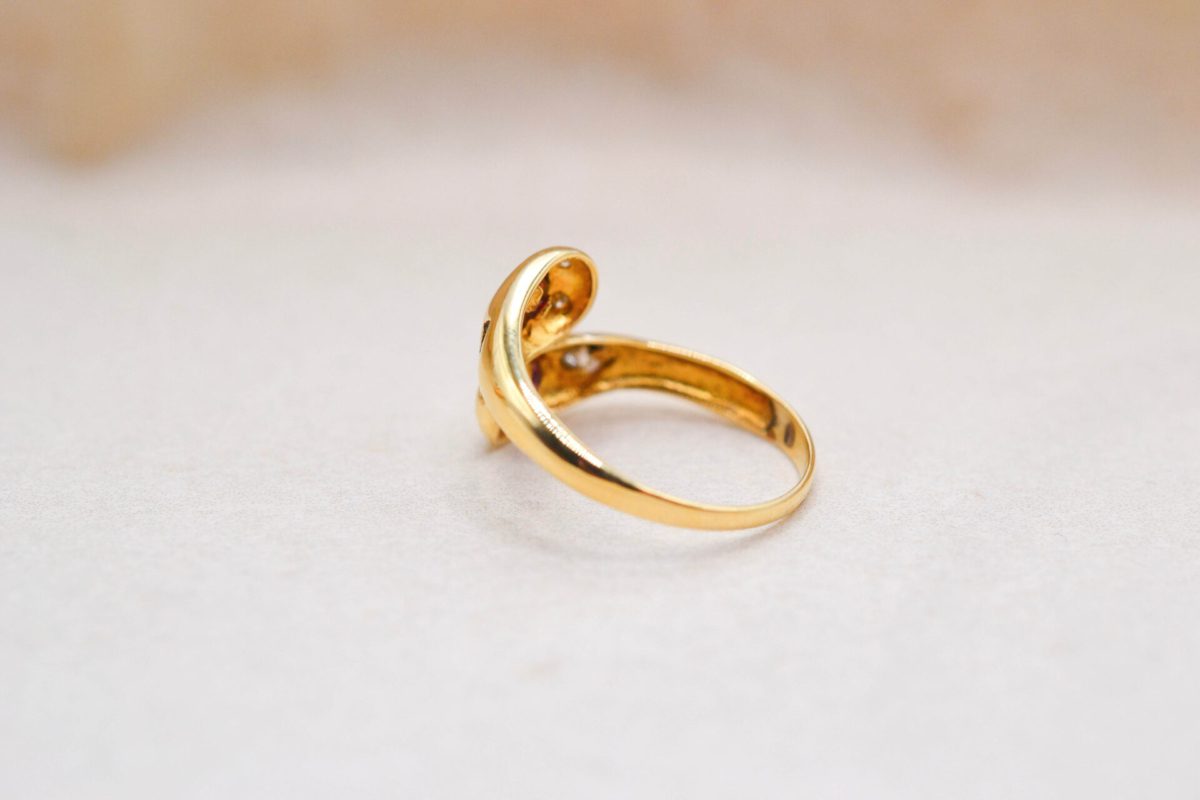 Bague serpent Diamant Saphir Rubis