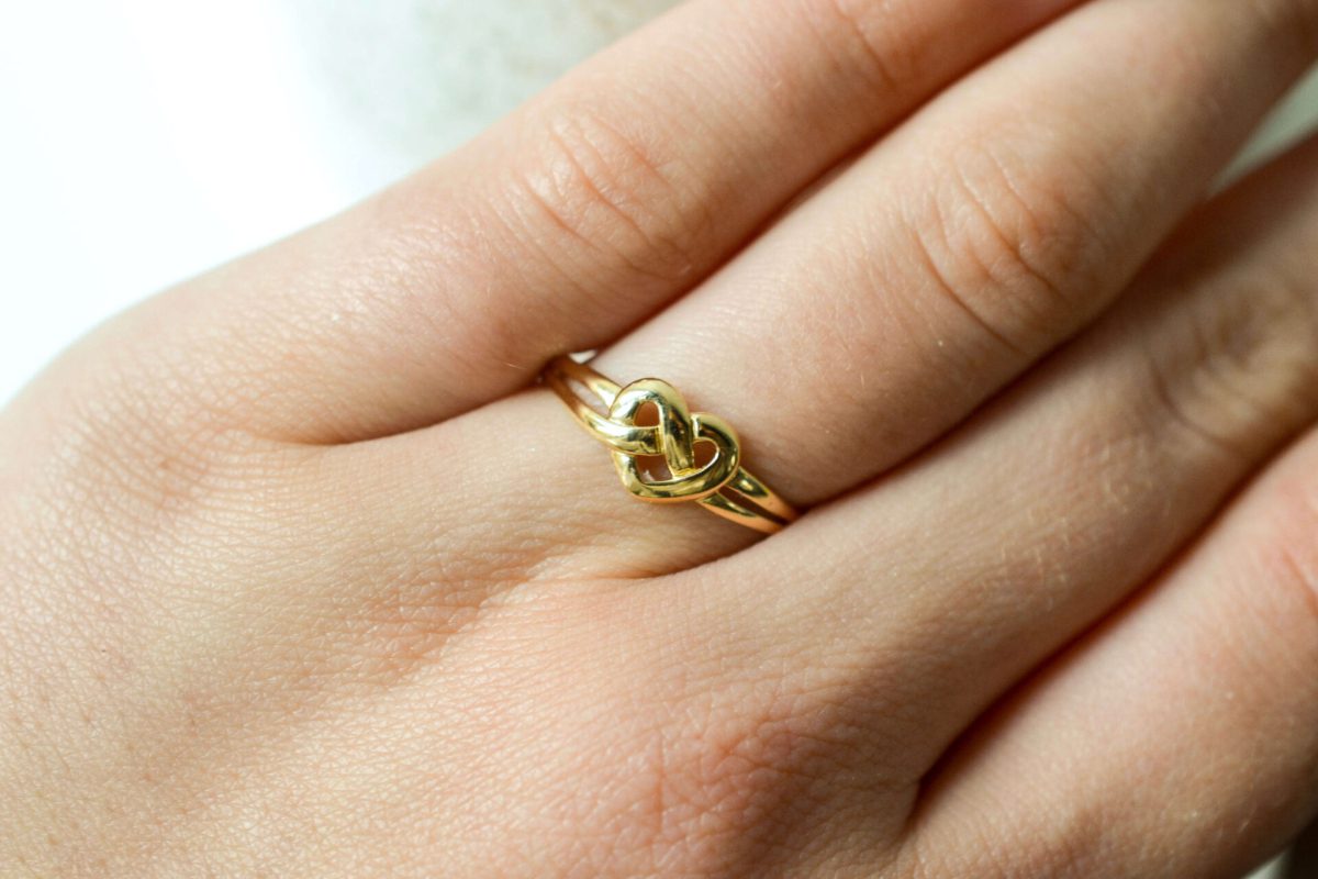 Bague cœur croisée Or jaune