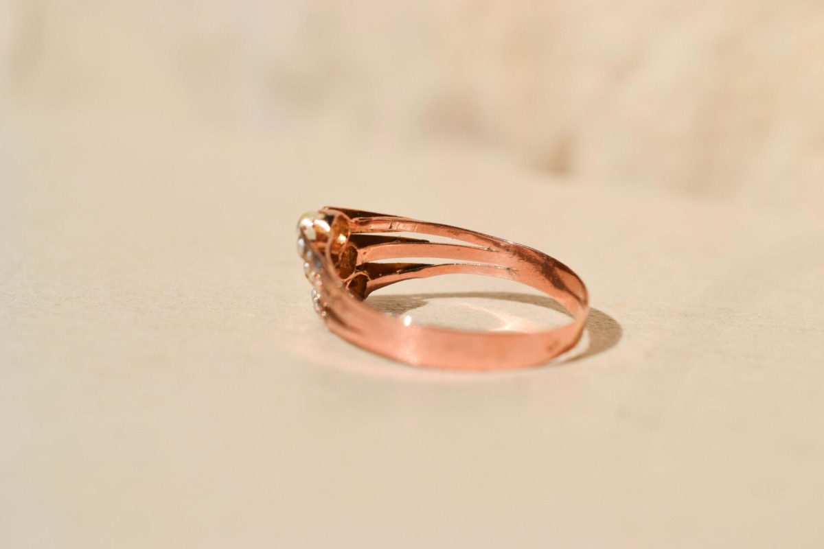 Bague Perles Or rose