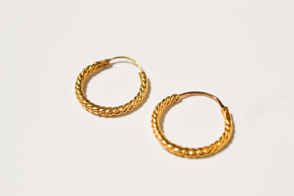 Créoles striées Or jaune