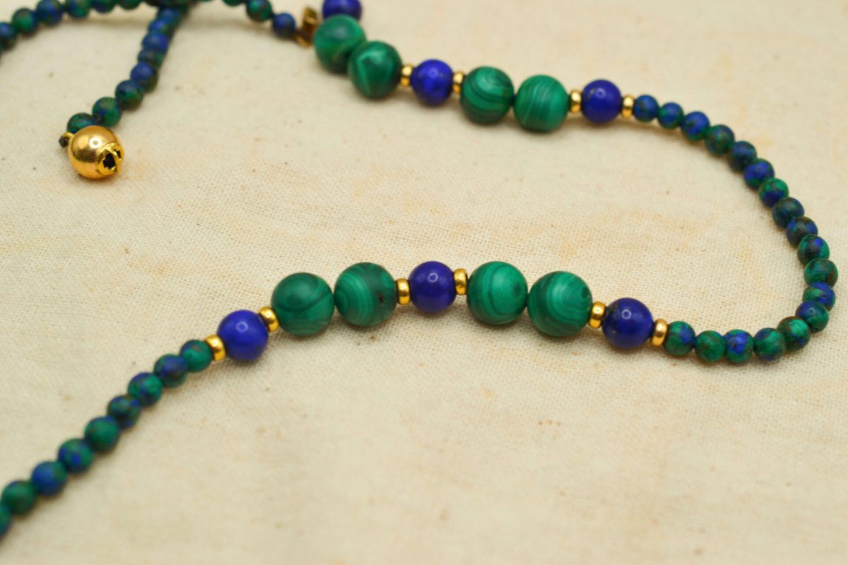 Collier Malachite et Lapis Lazuli