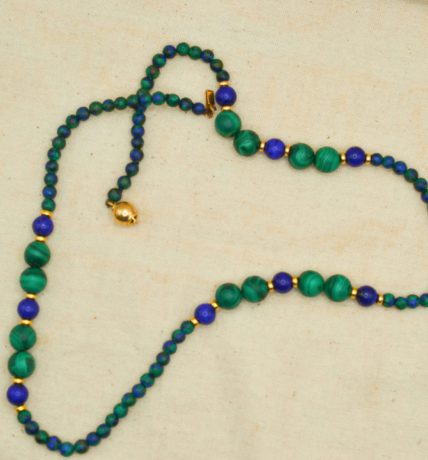 Collier Malachite et Lapis Lazuli