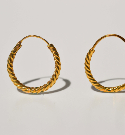 Créoles striées Or jaune