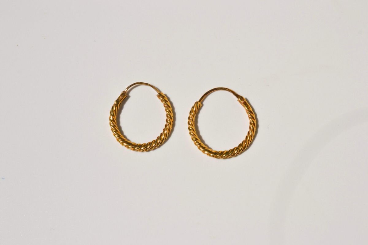 Créoles striées Or jaune