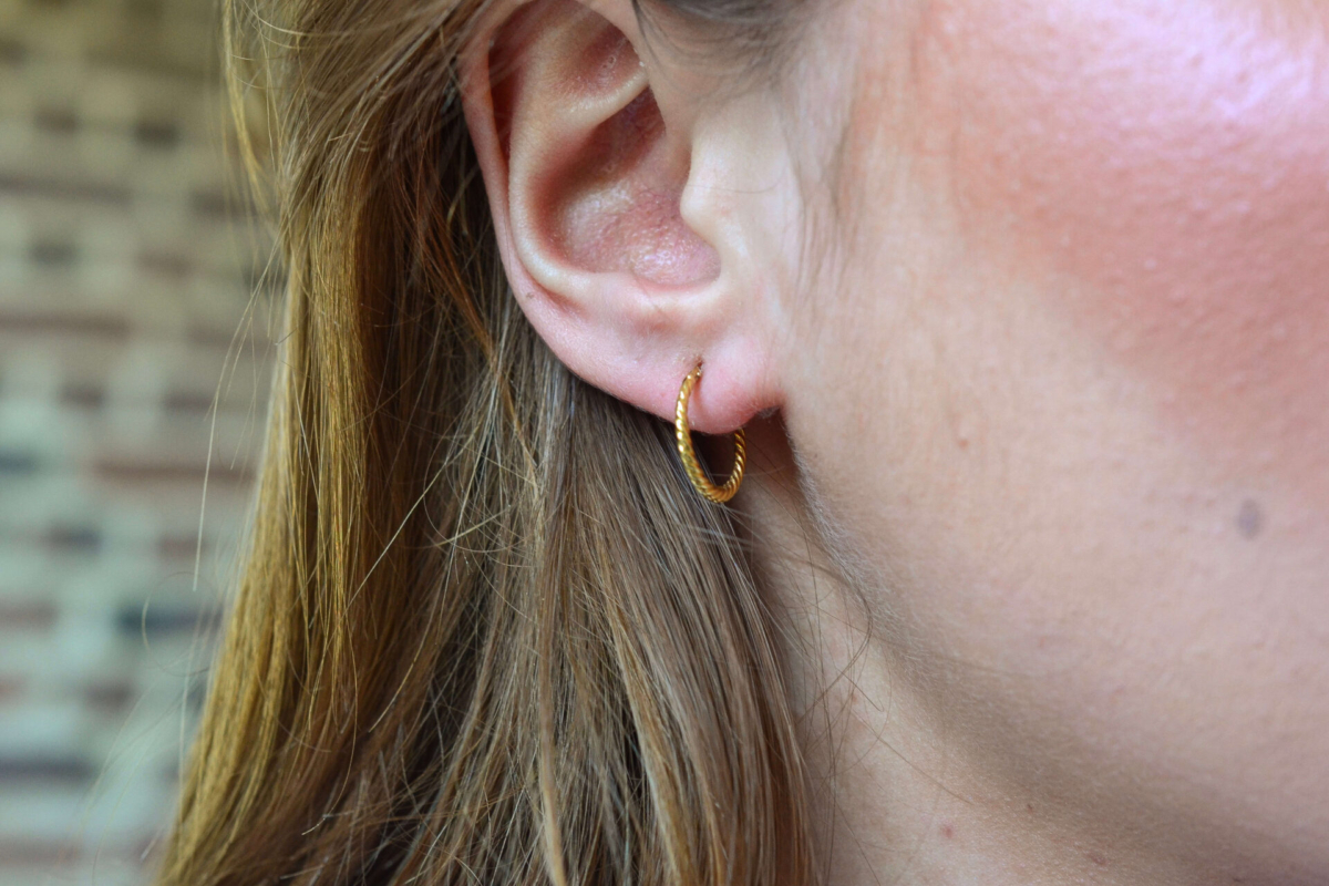 Créoles striées Or jaune