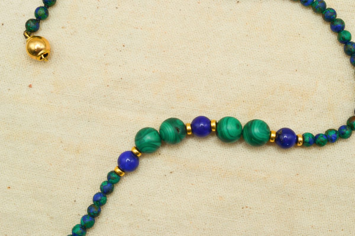 Collier Malachite et Lapis Lazuli