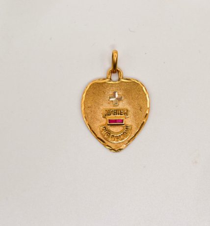 Médaille AUGIS cœur Rubis