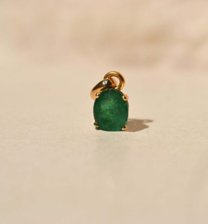 Pendentif Emeraude ovale