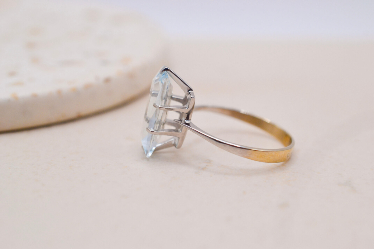 Bague Or Aigue-Marine