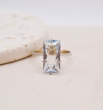 Bague Or Aigue-Marine