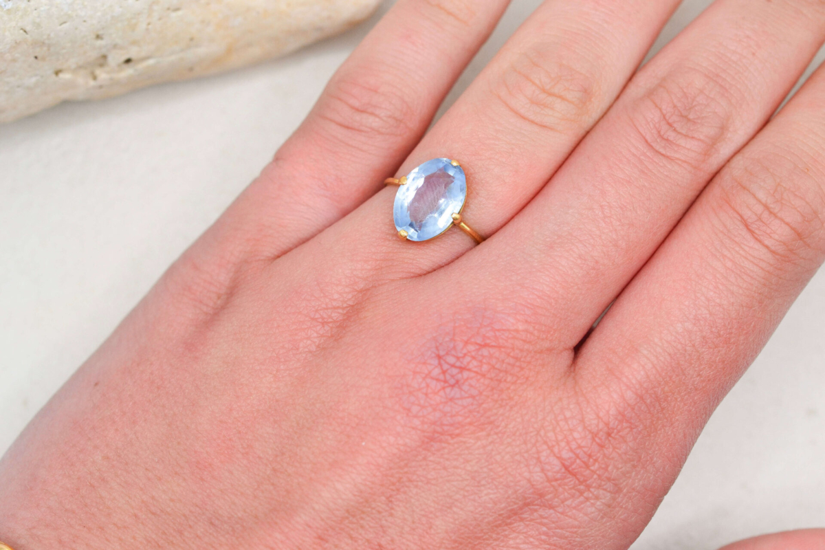 Bague Aigue-marine Or