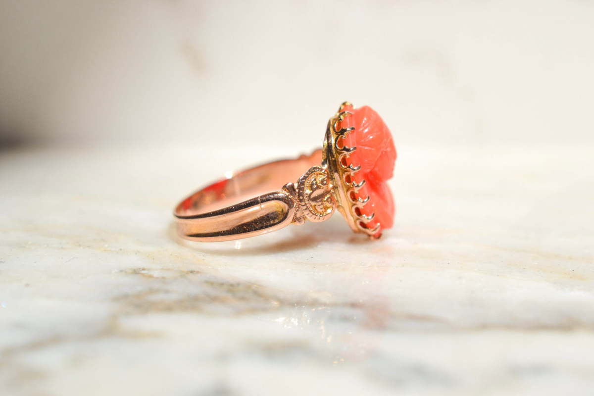 Bague Camée Corail