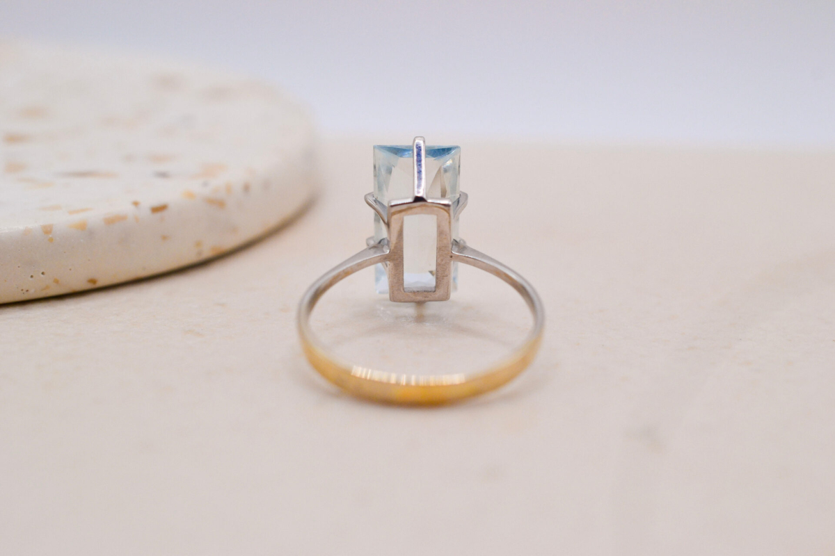 Bague Or Aigue-Marine