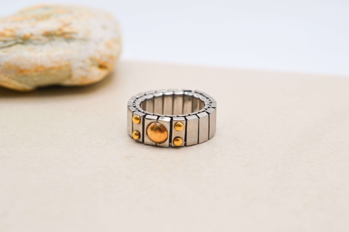 Bague élastique Acier et Or