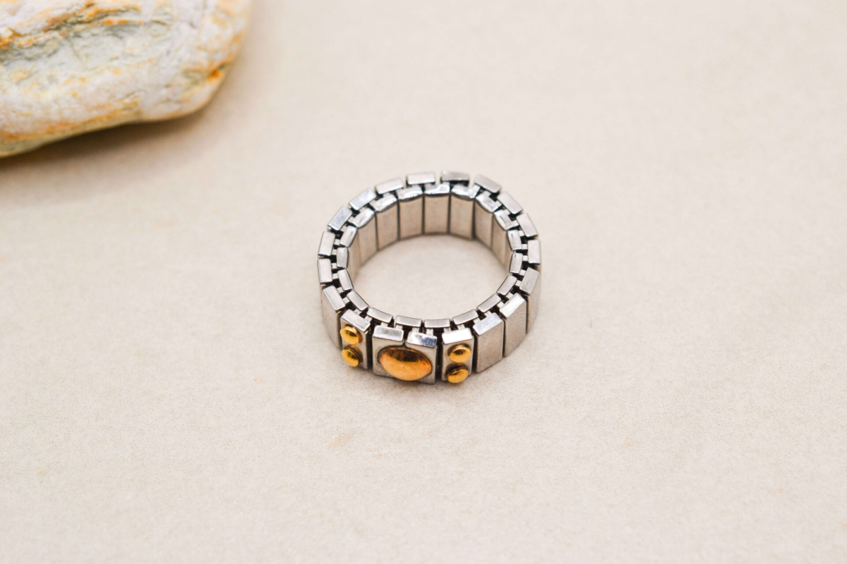 Bague élastique Acier et Or