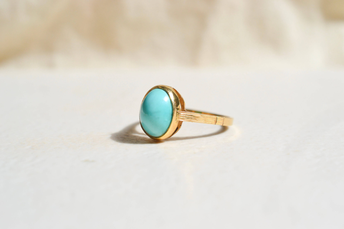 Bague cabochon Turquoise