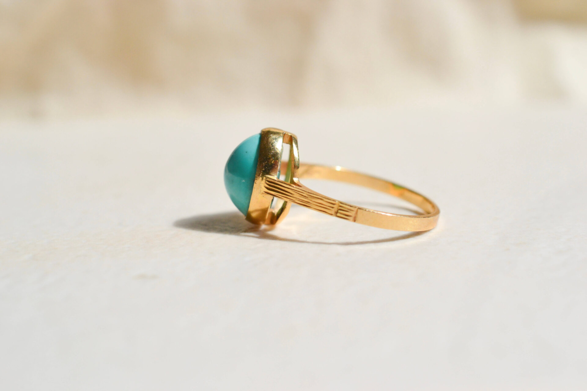 Bague cabochon Turquoise