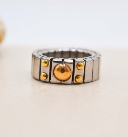 Bague élastique Acier et Or