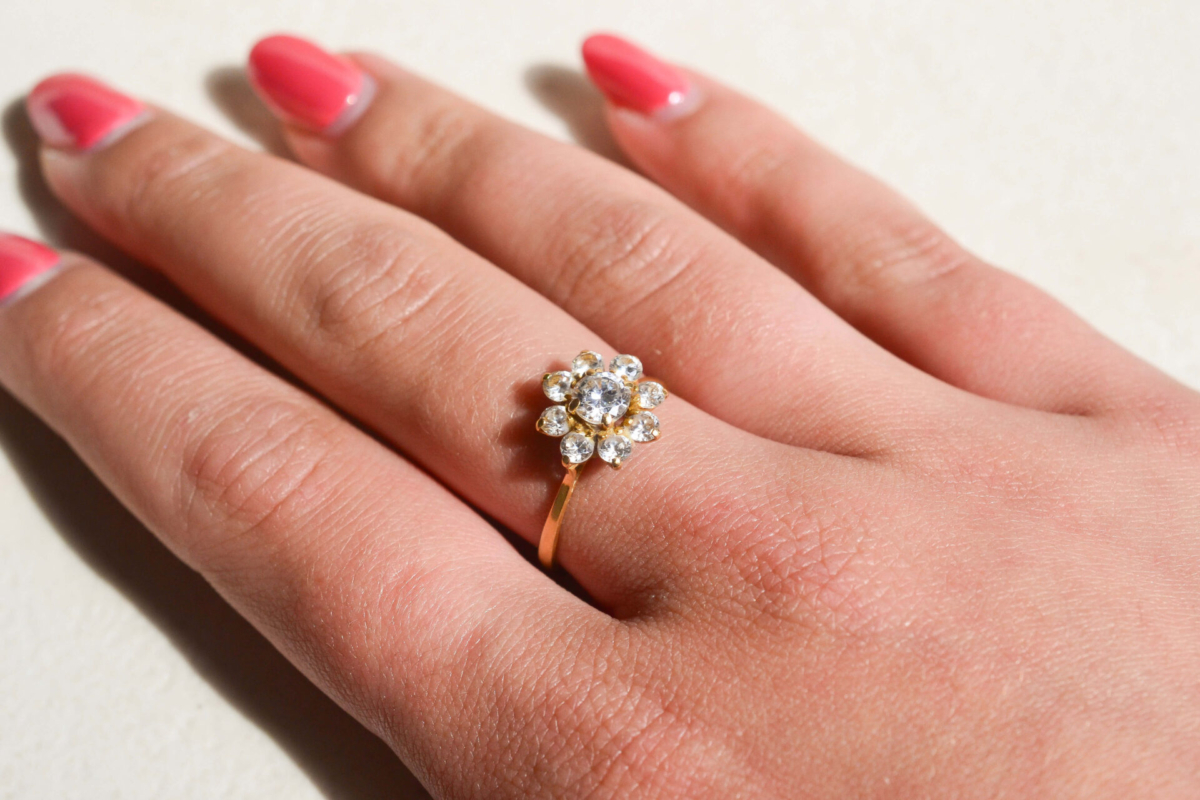 Bague fleur Oxydes