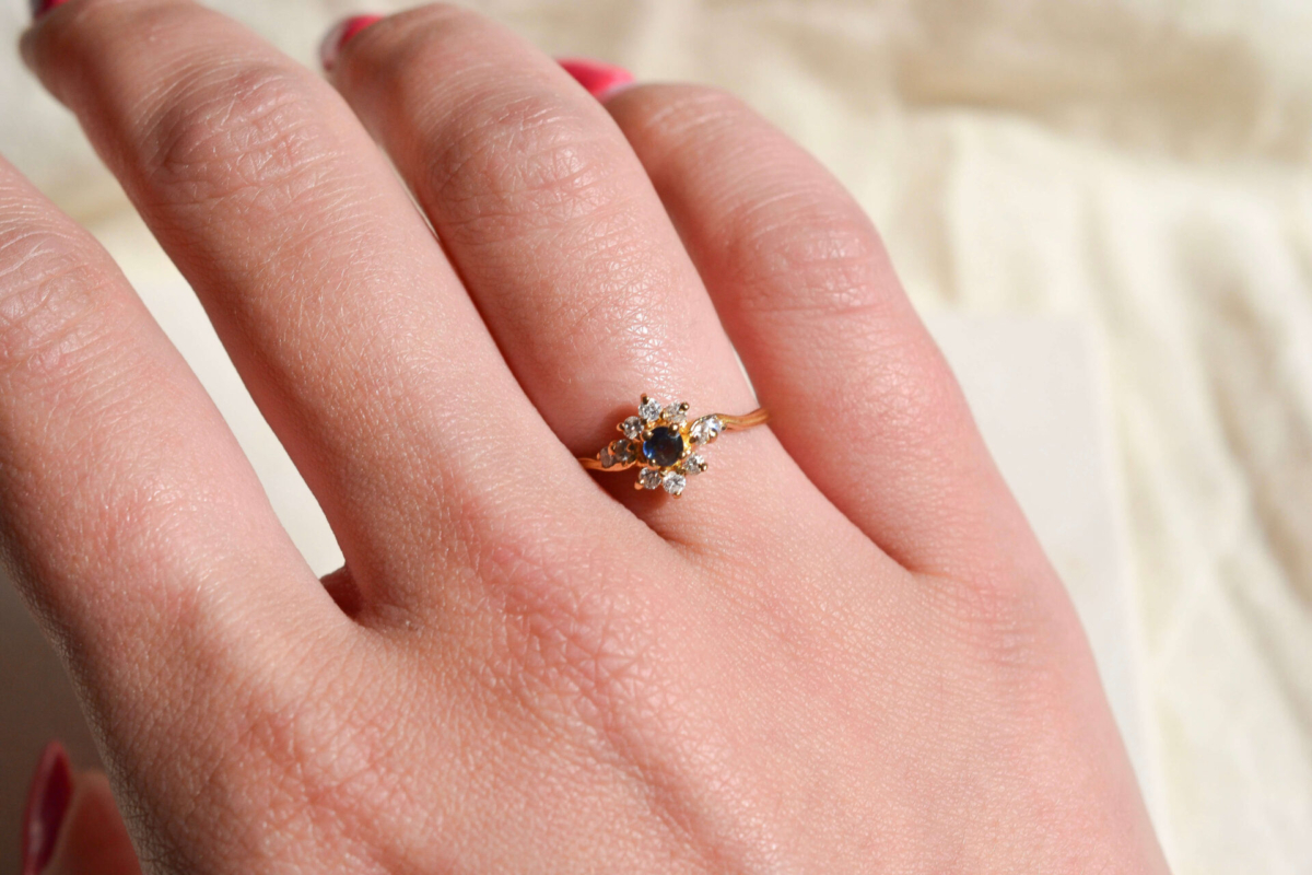 Marguerite Vintage Saphir Diamants