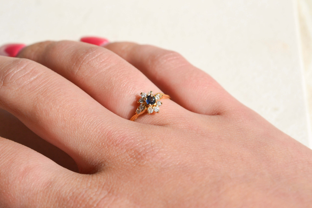 Marguerite Vintage Saphir Diamants