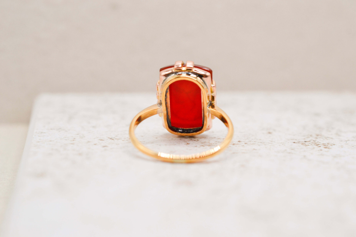 Bague Cornaline Soldat Antique