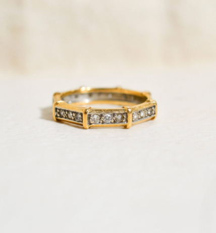 Alliance Octogonale Diamant Or