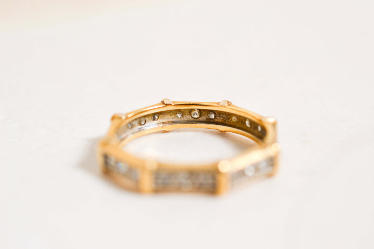 Alliance Octogonale Diamant Or