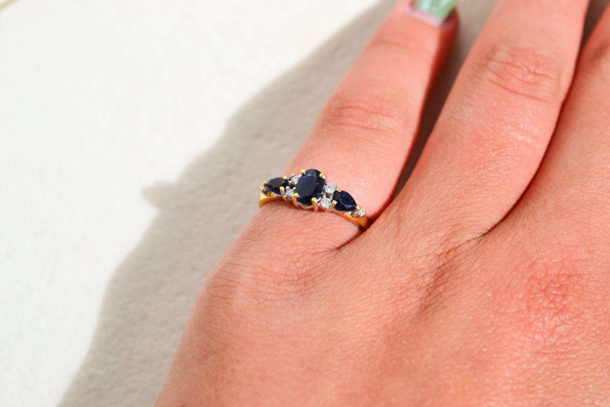 Bague trio Saphir Diamants