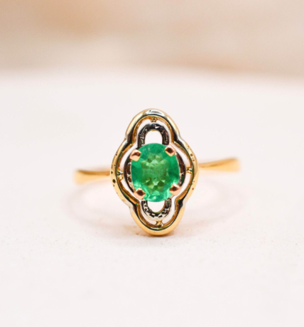 Bague Emeraude polylobée