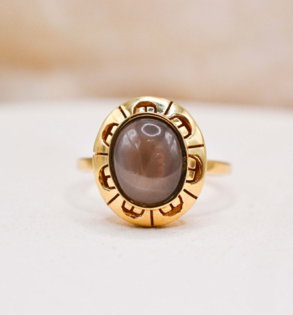 Bague Cabochon Chrysobéryl étoilé