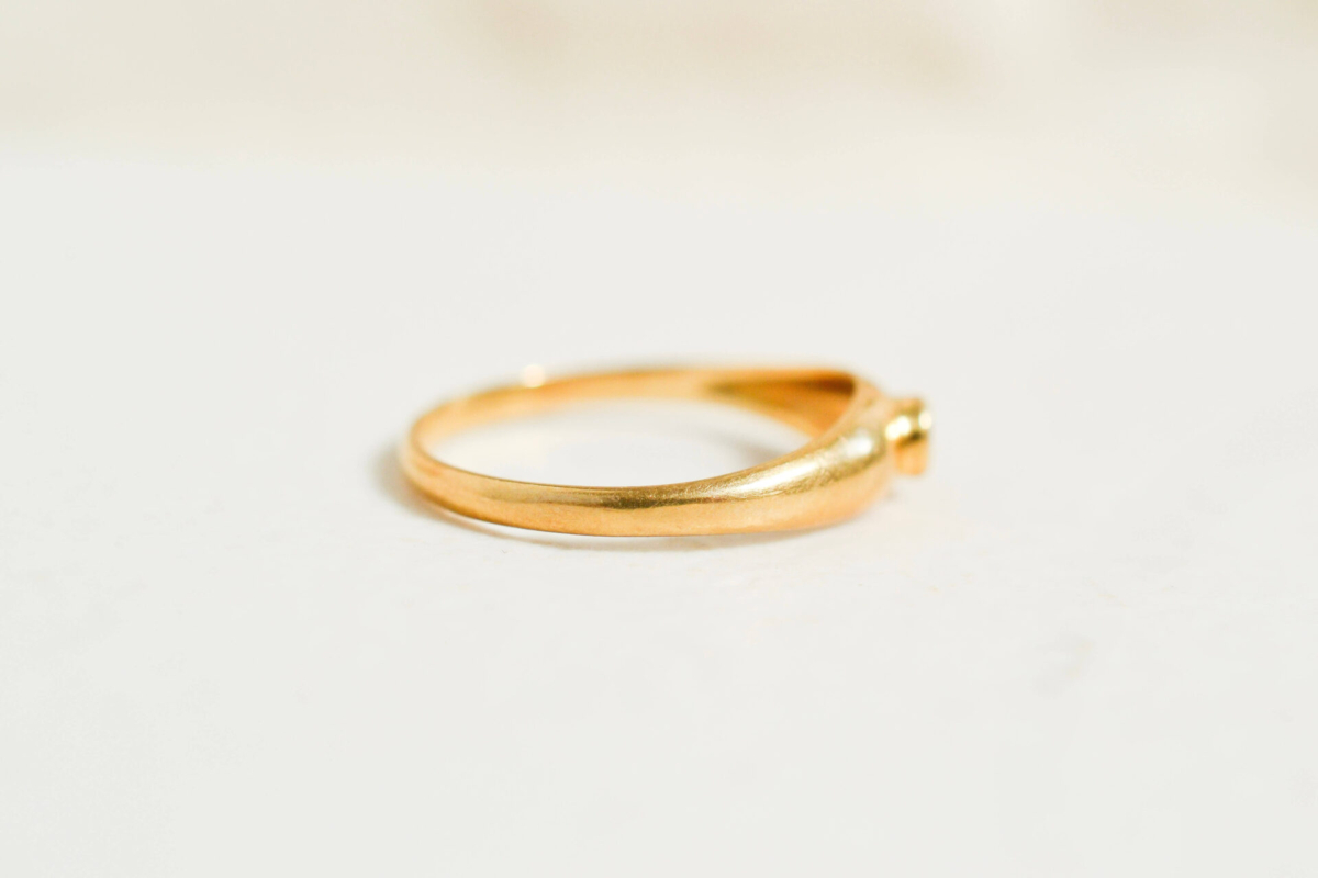 Bague demi-jonc Emeraude