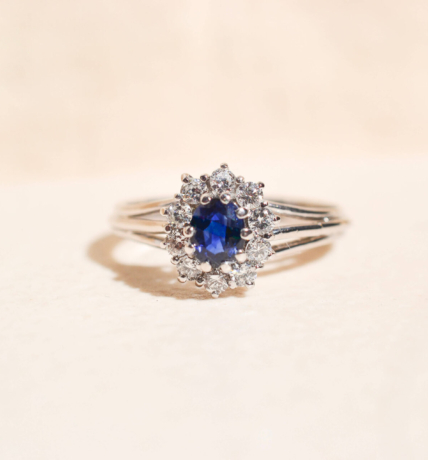 Marguerite Saphir Diamants & Or blanc