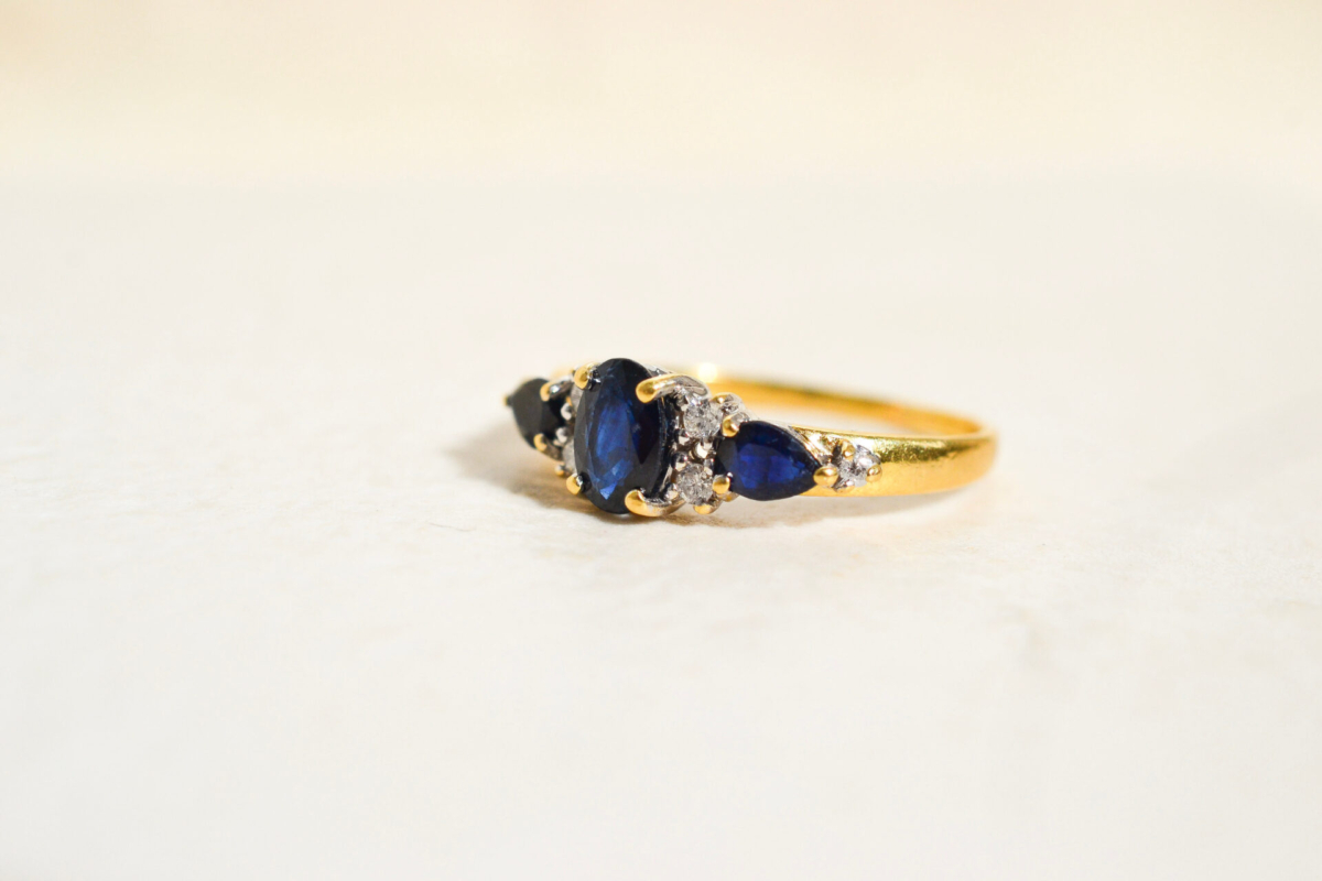 Bague trio Saphir Diamants