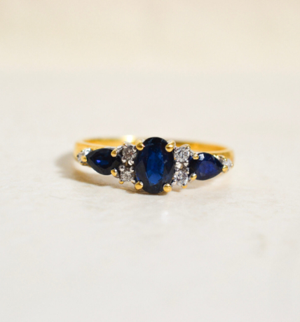 Bague trio Saphir Diamants