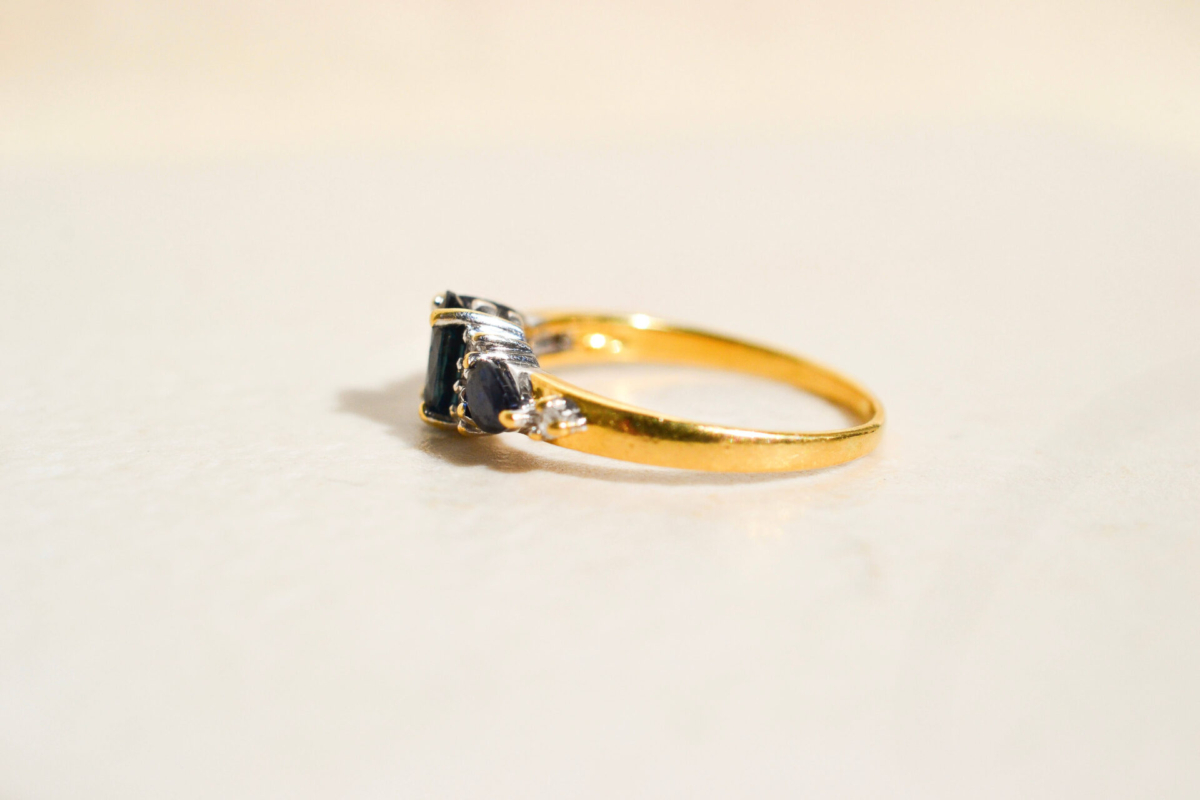 Bague trio Saphir Diamants